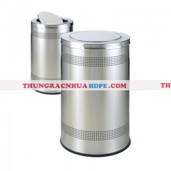Thùng rác bằng inox dập lỗ