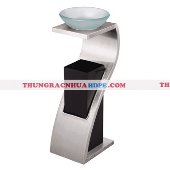 Thùng rác cách điệu bằng inox