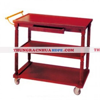 Xe phục vụ bàn bằng gỗ 3 tầng WY-09