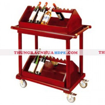 Xe để rượu bằng gỗ di động WY-10