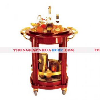 Kệ để rượu di động bằng gỗ