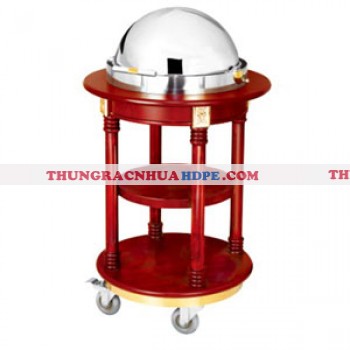 Xe phục vụ đồ ăn có nồi giữ nhiệt