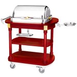 Bàn phục vụ đồ ăn di động có nồi hâm nóng