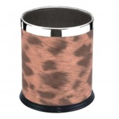 Thùng đựng rác phun sơn bọc da bên ngoài 