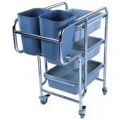 Xe đẩy phục vụ bàn ăn bằng inox giá rẻ