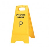Biển báo bằng nhựa màu vàng