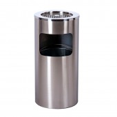 Thùng rác inox có gạt tàn thuốc lá 