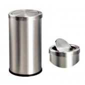 Thùng rác inox tròn nắp lật